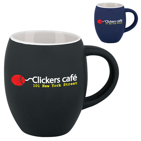 Matte Barrel Ceramic Mug - 16 oz.