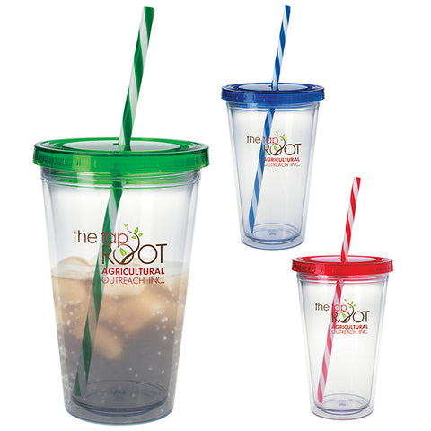 Translucent Candy Cane Tumbler - 18 oz.
