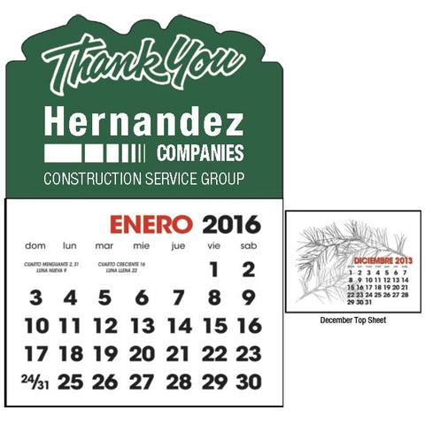 Spanish 2-Color Stick Up Grid (13-Month)