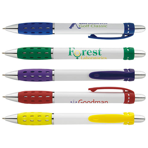 White Oval Grip Pen