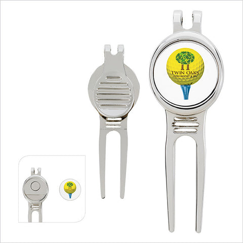 Golfers Divot Tool with Ball Marker