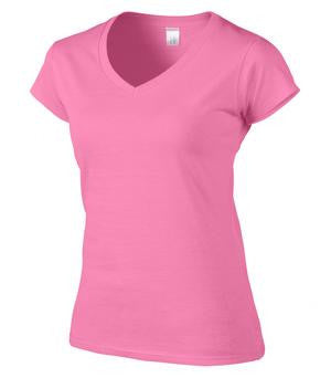Gildan Softstyle V-Neck Ladies' T-Shirt Azalea