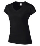 Gildan Softstyle V-Neck Ladies' T-Shirt Black