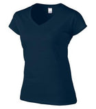 Gildan Softstyle V-Neck Ladies' T-Shirt Navy