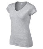 Gildan Softstyle V-Neck Ladies' T-Shirt Sport Grey