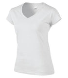 Gildan Softstyle V-Neck Ladies' T-Shirt White