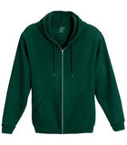 Fruit of the Loom SuperCotton Full Zip Hooded Sweatshirt Forest Green