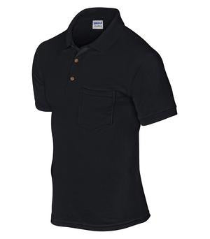 Gildan DryBlend Pocketed Jersey Sport Shirt Black