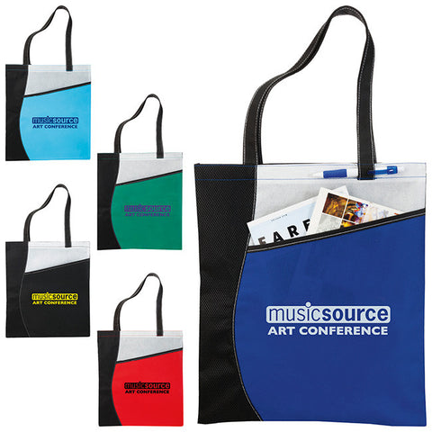 Pattern Curve Non-Woven Tote