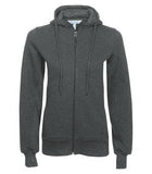 ATC Pro Fleece Full Zip Hooded Ladies' Sweatshirt Charcoal Grey