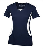 ATC A-GameTM Colour Block Ladies V-Neck T-Shirt True Navy