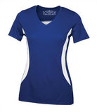 ATC A-GameTM Colour Block Ladies V-Neck T-Shirt True Royal