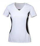 ATC A-GameTM Colour Block Ladies V-Neck T-Shirt White