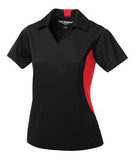 Coal Harbour Snag Resistant Colour Block Ladies' Sport Shirt Black/Red
