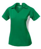Coal Harbour Snag Resistant Colour Block Ladies' Sport Shirt Kelly/White