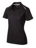 Coal Harbour Snag Resistant Contrast Inset Ladies' Sport Shirt Black/White