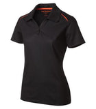 Coal Harbour Snag Resistant Contrast Inset Ladies' Sport Shirt Black/Orange