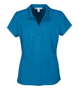 Coal Harbour Fine Jacquard Ladies' Sport Shirt Ocean Blue