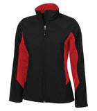 Coal Harbour Everyday Colour Block Soft Shell Ladies' Jacket Black/True Red