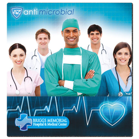 7.5" x 8" Fabric Surface Antimicrobial Mouse Pad(1/8" Thickness)