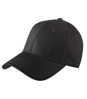 New Era Structured Stretch Cotton Cap Black