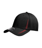 NEW ERA Contrast Stitch Sideline Cap Black/Scarlet