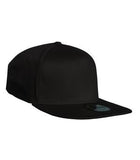 New Era Flat Bill Stretch Fit Cap Black