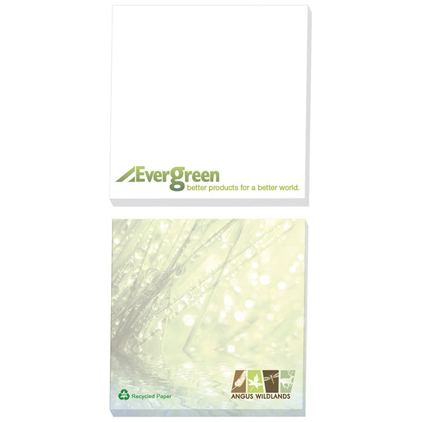 3" x 3" Adhesive Notepads Recycled - 25-Sheet