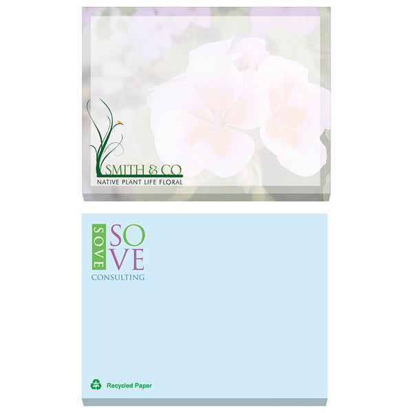 4" x 3" Adhesive Notepads 25-Sheet Recycled