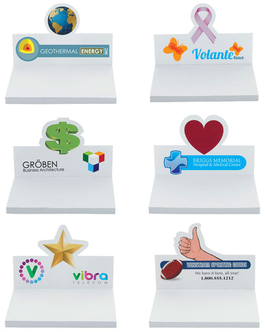 Die Cut Shaped Booklet with 50 sheet pad - 4"x3" 50 sheet Die Cut Booklet
