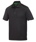 Coal Harbour Snag Resistant Contrast Inset Sport Shirt Black/Lime