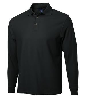 Coal Harbour Silk Touch Pique Long Sleeve Sport Shirt Black