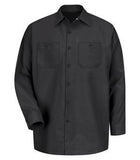 Red Kap Industrial Long Sleeve Work Shirt Black