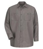 Red Kap Industrial Long Sleeve Work Shirt Grey
