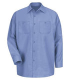Red Kap Industrial Long Sleeve Work Shirt Light Blue