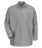 Red Kap Industrial Long Sleeve Work Shirt Light Grey