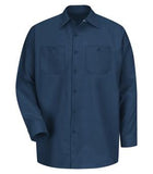 Red Kap Industrial Long Sleeve Work Shirt Navy