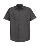Red Kap Industrial Short Sleeve Work Shirt Charcoal