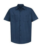 Red Kap Industrial Short Sleeve Work Shirt Navy