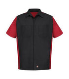 Red Kap Short Sleeve Crew Shirt Black/Red